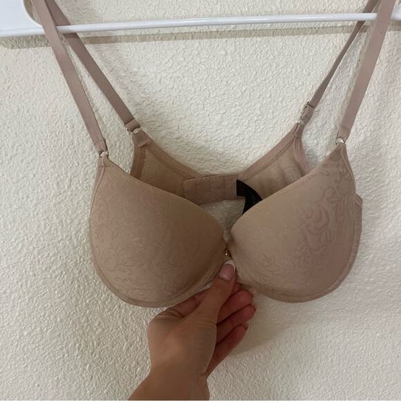 Natori 136059 nude tan floral underwire bra 32C - Picture 1 of 7